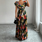👗 🌸 Dam retro maxiklänning med blomprint & plisserade veck – elegant stil, mjukt fall & perfekt för speciella tillfällen ✨