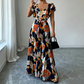 👗 🌸 Dam retro maxiklänning med blomprint & plisserade veck – elegant stil, mjukt fall & perfekt för speciella tillfällen ✨