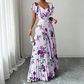👗 🌸 Dam retro maxiklänning med blomprint & plisserade veck – elegant stil, mjukt fall & perfekt för speciella tillfällen ✨