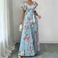 👗 🌸 Dam retro maxiklänning med blomprint & plisserade veck – elegant stil, mjukt fall & perfekt för speciella tillfällen ✨