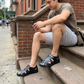 👞 50% RABATT NU! 🏖️ Herrarnas Stängda Tå-Sandaler – Ventilerande Hålformad Design & Dämpad Komfort 👟