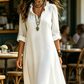 👗 55% RABATT NU! 🌿 Bohemisk Rufflad V-ringad Maxiklänning – Flödande Silhuett & Lätt Tyg – Elegant, Andningsbar & Mångsidig 🏖️