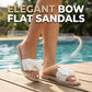 🎀🩰✨ Eleganta platta sandaler med rosett