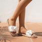 🎀🩰✨ Eleganta platta sandaler med rosett