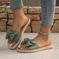 🎀🩰✨ Eleganta platta sandaler med rosett
