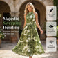 👗50% RABATT NU!🎀Dam Halterneck Ärmäslös Blommig Maxiklänning