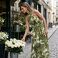👗50% RABATT NU!🎀Dam Halterneck Ärmäslös Blommig Maxiklänning