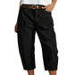 👖 50% RABATT NU! 🌿 Damcargo-capris med avslappnad passform – Rymliga nyttofickor, andningsbart tyg & bekväm silhuett✨