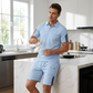 🏆SISTA DAGEN 50% REA🔥Herr Casual Kortärmad Shorts Set