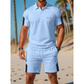 🏆SISTA DAGEN 50% REA🔥Herr Casual Kortärmad Shorts Set