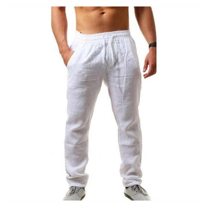 👖 50% REA NU! 🏆 Herr Casual Linne Dragsnorsbyxör – Andningsbar & Lättviktig – Avslappnad passform, perfekt för sommar eller smart casual – Bekväm och stilfull 🌿✨
