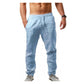 👖 50% REA NU! 🏆 Herr Casual Linne Dragsnorsbyxör – Andningsbar & Lättviktig – Avslappnad passform, perfekt för sommar eller smart casual – Bekväm och stilfull 🌿✨