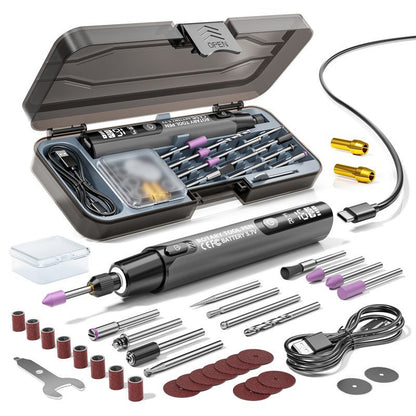 🛠️ Bärbart polerings- & slipset – elektriskt, kompakt & perfekt för trä, metall & plast, enkelt att byta tillbehör, perfekt för hemmafixaren ⚡
