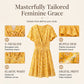 Women's Summer Floral V-Neck Ruffle Dress