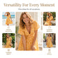 Women's Summer Floral V-Neck Ruffle Dress