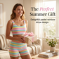 🌸 40% RABATT NU! 🌸Dam Regnbågsrandig Linne & Shorts Set