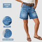 📢📢50% OFF !! ⏰Women's Mid-Rise Bermuda Denim Shorts with Pockets