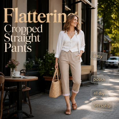 🎁New Arrival 52% OFF💥Women Casual Slim Fit Cropped Pants