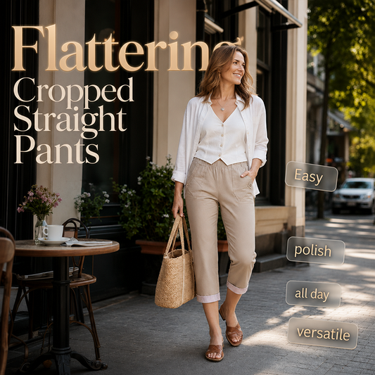 💥Women Casual Slim Fit Cropped Pants