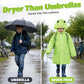🐸 52% OFF! Kids Frog-Style Rain Poncho ☔– Waterproof, Lightweight & Backpack-Friendly